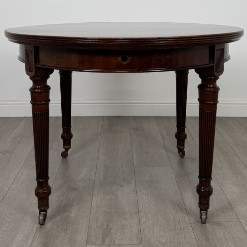 ANTIQUE 19TH CENTURY REGENCY DINING TABLE IN MAHOGANY - ADDITIONAL PHOTO 4