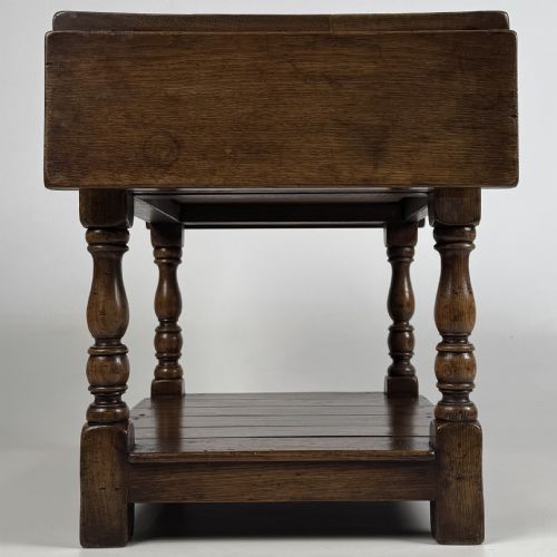 ANTIQUE 20TH CENTURY GOOD QUALITY DROP LEAF COFFEE TABLE IN OAK - ADDITIONAL PHOTO 4