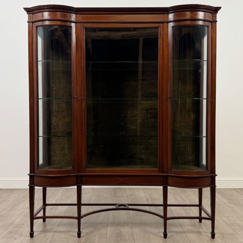 ANTIQUE 20TH CENTURY GLAZED DISPLAY CABINET IN MAHOGANY - ADDITIONAL PHOTO 1