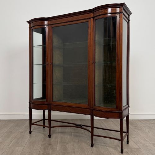 ANTIQUE 20TH CENTURY GLAZED DISPLAY CABINET IN MAHOGANY - ADDITIONAL PHOTO 3