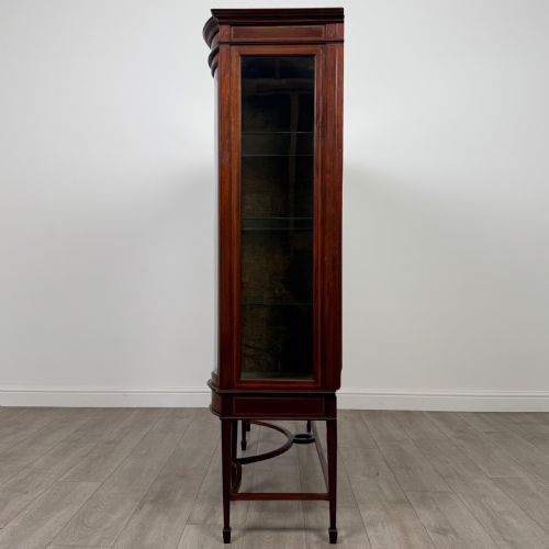 ANTIQUE 20TH CENTURY GLAZED DISPLAY CABINET IN MAHOGANY - ADDITIONAL PHOTO 4