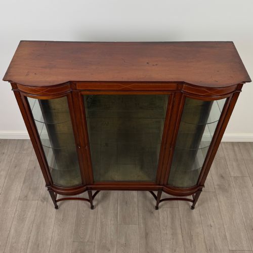 ANTIQUE 20TH CENTURY GLAZED DISPLAY CABINET IN MAHOGANY - ADDITIONAL PHOTO 10