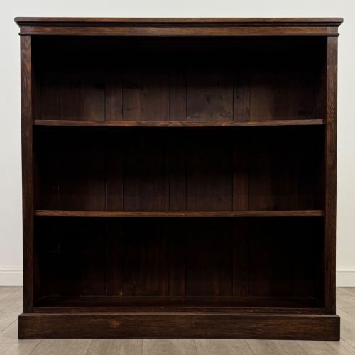 ANTIQUE 20TH CENTURY GOOD QUALITY OPEN BOOKCASE IN OAK - ADDITIONAL PHOTO 1