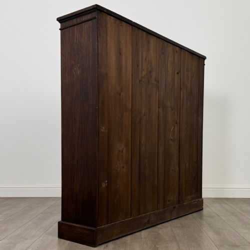 ANTIQUE 20TH CENTURY GOOD QUALITY OPEN BOOKCASE IN OAK - ADDITIONAL PHOTO 4