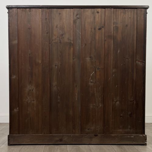 ANTIQUE 20TH CENTURY GOOD QUALITY OPEN BOOKCASE IN OAK - ADDITIONAL PHOTO 5