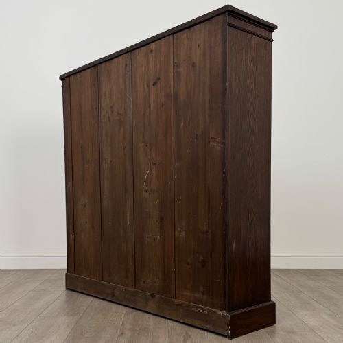 ANTIQUE 20TH CENTURY GOOD QUALITY OPEN BOOKCASE IN OAK - ADDITIONAL PHOTO 6