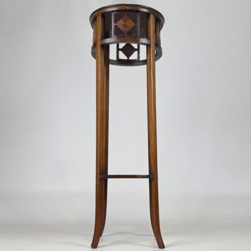 ANTIQUE 20TH CENTURY DECORATIVE PLANT STAND IN MAHOGANY - ADDITIONAL PHOTO 1