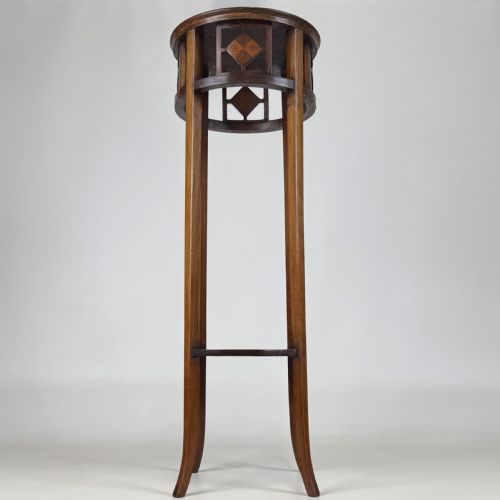 ANTIQUE 20TH CENTURY DECORATIVE PLANT STAND IN MAHOGANY - ADDITIONAL PHOTO 3