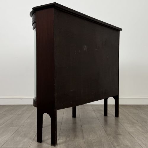 ANTIQUE 20TH CENTURY BOW FRONT CABINET IN MAHOGANY - ADDITIONAL PHOTO 4