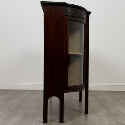 ANTIQUE 20TH CENTURY BOW FRONT CABINET IN MAHOGANY - ADDITIONAL PHOTO 7