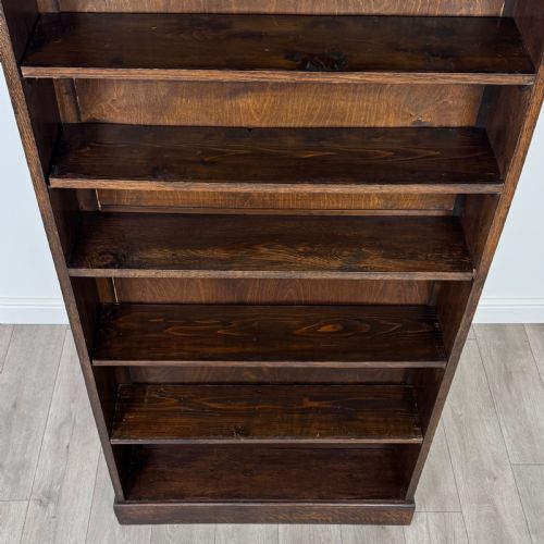 ANTIQUE 20TH CENTURY PAIR OF TALL BOOKCASES IN OAK - ADDITIONAL PHOTO 9