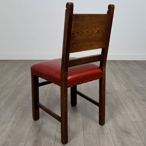 ANTIQUE 20TH CENTURY SET OF 6 QUALITY DINING CHAIRS IN OAK - ADDITIONAL PHOTO 3