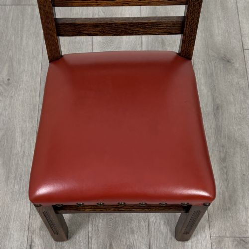ANTIQUE 20TH CENTURY SET OF 6 QUALITY DINING CHAIRS IN OAK - ADDITIONAL PHOTO 7