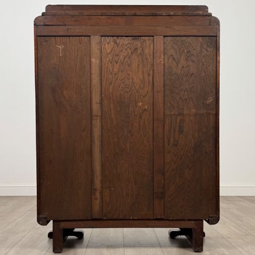 ANTIQUE 20TH CENTURY GOOD QUALITY DISPLAY CABINET IN OAK - ADDITIONAL PHOTO 6