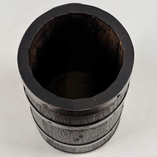 ANTIQUE 20TH CENTURY BARREL UMBRELLA STAND IN OAK - ADDITIONAL PHOTO 5