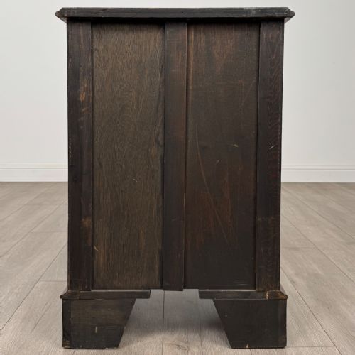 ANTIQUE 20TH CENTURY SERPENTINE CHEST OF DRAWERS IN BURR WALNUT - ADDITIONAL PHOTO 4