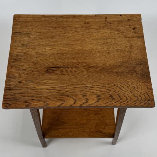 ANTIQUE 20TH CENTURY GOOD QUALITY SIDE TABLE IN GOLDEN OAK - ADDITIONAL PHOTO 8