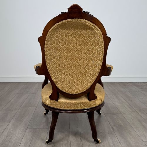 ANTIQUE 19TH CENTURY FINE QUALITY ARMCHAIR IN MAHOGANY - ADDITIONAL PHOTO 5