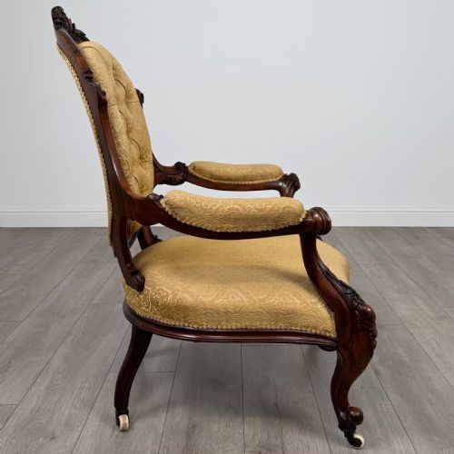 ANTIQUE 19TH CENTURY FINE QUALITY ARMCHAIR IN MAHOGANY - ADDITIONAL PHOTO 7