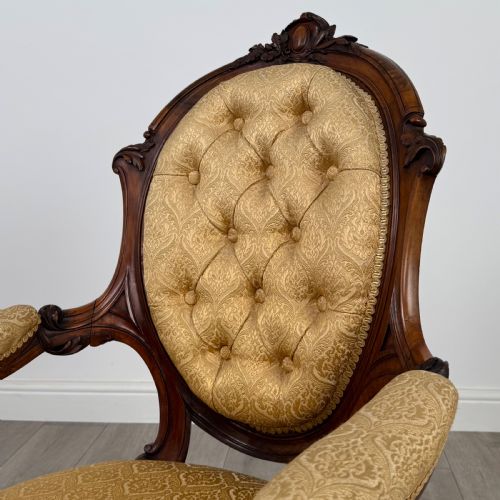 ANTIQUE 19TH CENTURY FINE QUALITY ARMCHAIR IN MAHOGANY - ADDITIONAL PHOTO 10