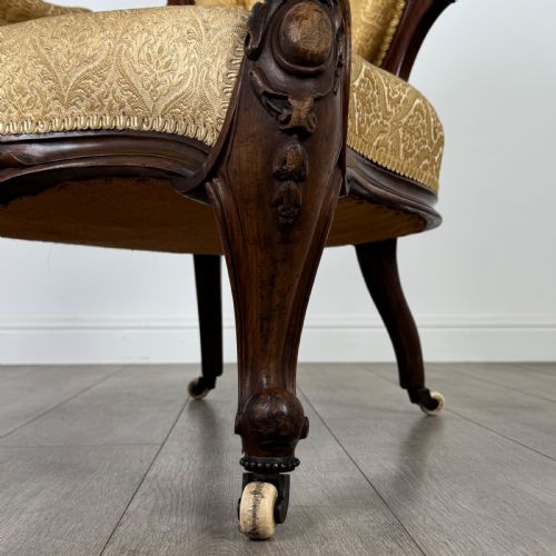 ANTIQUE 19TH CENTURY FINE QUALITY ARMCHAIR IN MAHOGANY - ADDITIONAL PHOTO 12