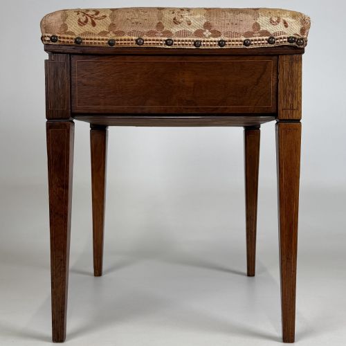 ANTIQUE 20TH CENTURY MARQUETRY PIANO STOOL IN ROSEWOOD - ADDITIONAL PHOTO 6