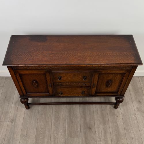 ANTIQUE 20TH CENTURY GOOD QUALITY SIDEBOARD IN OAK - ADDITIONAL PHOTO 9