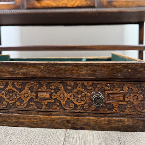 ANTIQUE 20TH CENTURY GOOD QUALITY SIDEBOARD IN OAK - ADDITIONAL PHOTO 11