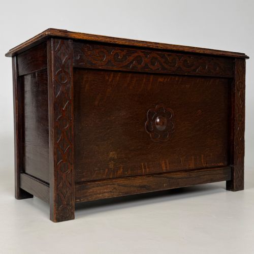 ANTIQUE 20TH CENTURY SMALL STORAGE BOX IN OAK - ADDITIONAL PHOTO 7