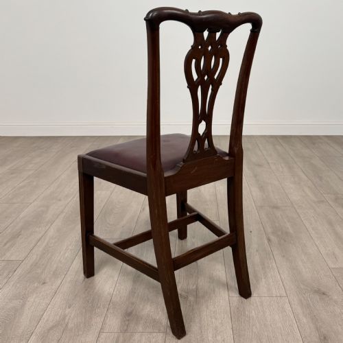 ANTIQUE 19TH CENTURY SET OF 6 CHIPPENDALE STYLE DINING CHAIRS - ADDITIONAL PHOTO 4