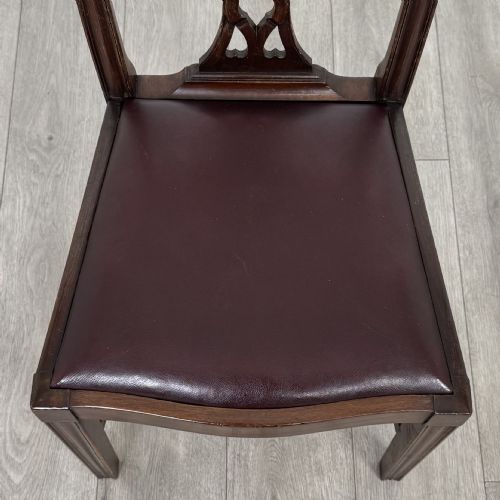 ANTIQUE 19TH CENTURY SET OF 6 CHIPPENDALE STYLE DINING CHAIRS - ADDITIONAL PHOTO 8