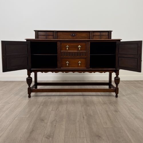 ANTIQUE 20TH CENTURY GOOD QUALITY SIDEBOARD IN OAK - ADDITIONAL PHOTO 1