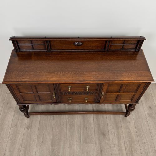 ANTIQUE 20TH CENTURY GOOD QUALITY SIDEBOARD IN OAK - ADDITIONAL PHOTO 9
