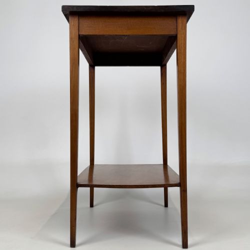 ANTIQUE 20TH CENTURY INLAID SIDE TABLE IN MAHOGANY - ADDITIONAL PHOTO 2