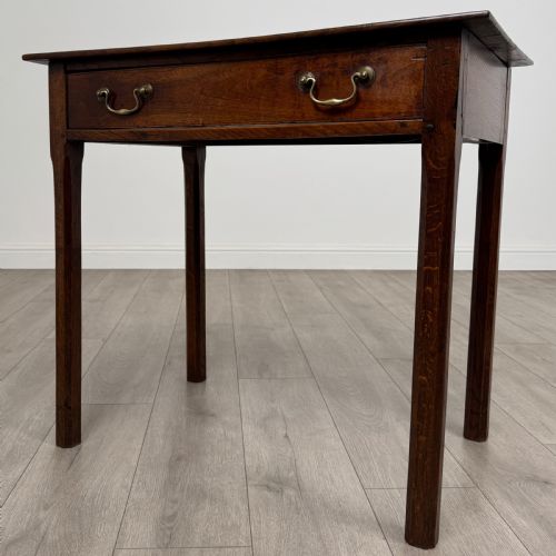 ANTIQUE 18TH CENTURY GOOD QUALITY WRITING TABLE IN OAK - ADDITIONAL PHOTO 1
