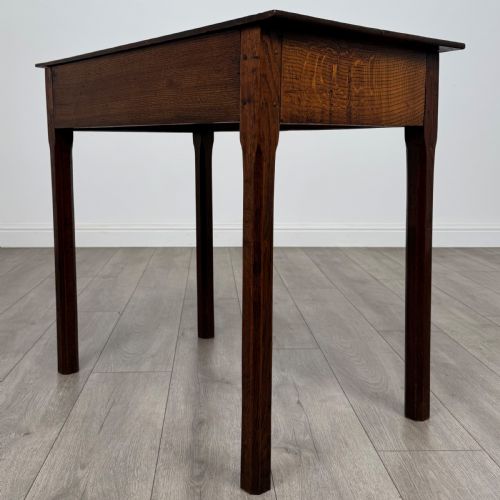 ANTIQUE 18TH CENTURY GOOD QUALITY WRITING TABLE IN OAK - ADDITIONAL PHOTO 5