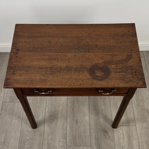 ANTIQUE 18TH CENTURY GOOD QUALITY WRITING TABLE IN OAK - ADDITIONAL PHOTO 8