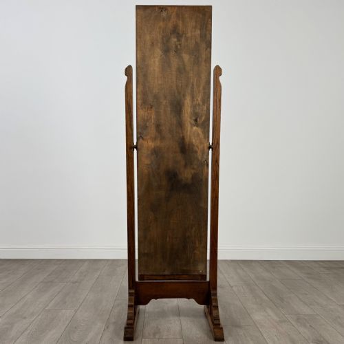 ANTIQUE 20TH CENTURY GOOD QUALITY CHEVAL MIRROR IN OAK - ADDITIONAL PHOTO 3
