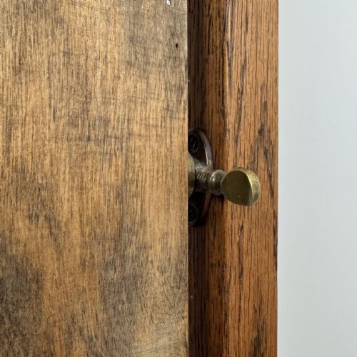 ANTIQUE 20TH CENTURY GOOD QUALITY CHEVAL MIRROR IN OAK - ADDITIONAL PHOTO 11