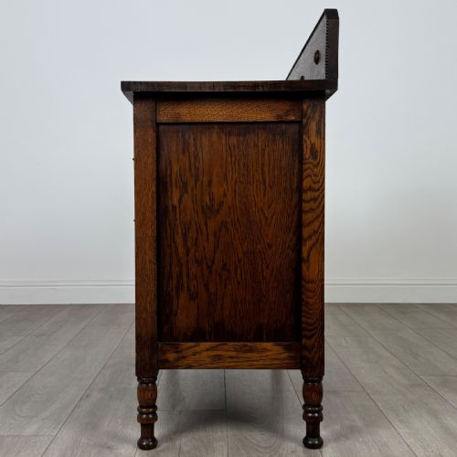 ANTIQUE 20TH CENTURY JACOBEAN STYLE CUPBOARD IN OAK - ADDITIONAL PHOTO 3