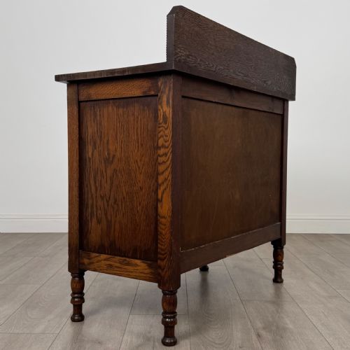 ANTIQUE 20TH CENTURY JACOBEAN STYLE CUPBOARD IN OAK - ADDITIONAL PHOTO 4