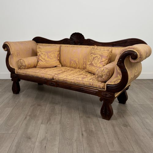 ANTIQUE 19TH CENTURY GOOD QUALITY SOFA IN MAHOGANY - ADDITIONAL PHOTO 1