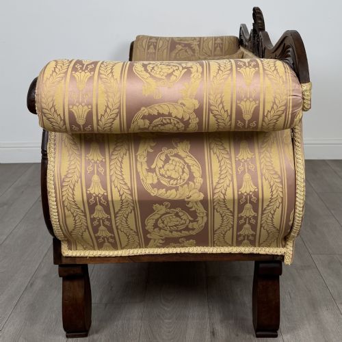 ANTIQUE 19TH CENTURY GOOD QUALITY SOFA IN MAHOGANY - ADDITIONAL PHOTO 2