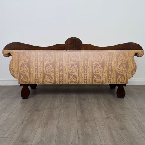 ANTIQUE 19TH CENTURY GOOD QUALITY SOFA IN MAHOGANY - ADDITIONAL PHOTO 4