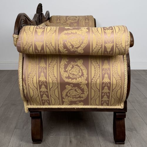 ANTIQUE 19TH CENTURY GOOD QUALITY SOFA IN MAHOGANY - ADDITIONAL PHOTO 6