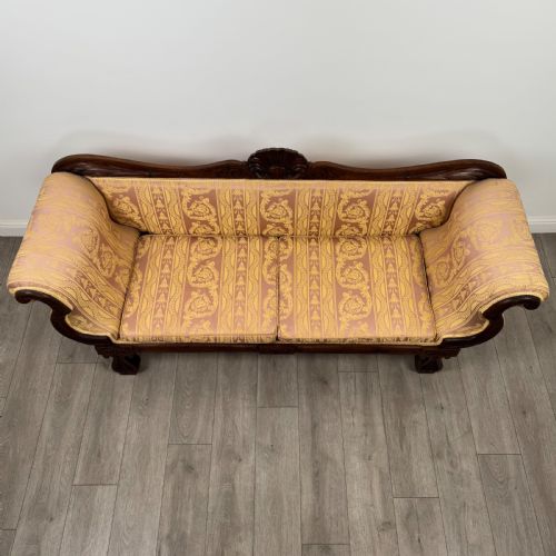 ANTIQUE 19TH CENTURY GOOD QUALITY SOFA IN MAHOGANY - ADDITIONAL PHOTO 9