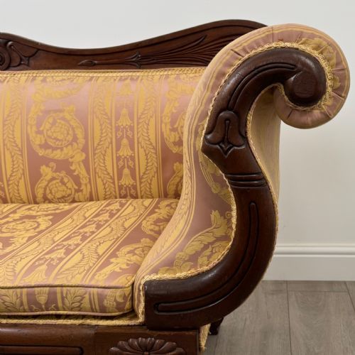 ANTIQUE 19TH CENTURY GOOD QUALITY SOFA IN MAHOGANY - ADDITIONAL PHOTO 10