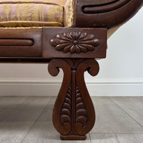ANTIQUE 19TH CENTURY GOOD QUALITY SOFA IN MAHOGANY - ADDITIONAL PHOTO 12