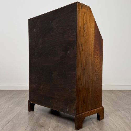 ANTIQUE 20TH CENTURY GOOD QUALITY GOLDEN OAK BUREAU - ADDITIONAL PHOTO 6