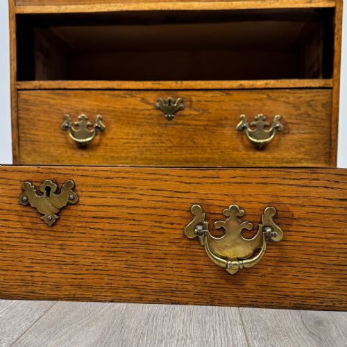 ANTIQUE 20TH CENTURY GOOD QUALITY GOLDEN OAK BUREAU - ADDITIONAL PHOTO 13